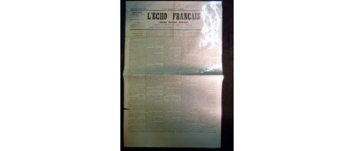 COLLECTIF : L'Echo français - journal politique quotidien. Deuxième année, lundi 17 avril 1871.  - Erste Ausgabe - Edition-Originale.com