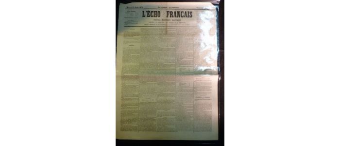 COLLECTIF : L'Echo français - journal politique quotidien. Deuxième année, mercredi 5 avril 1871.  - Prima edizione - Edition-Originale.com