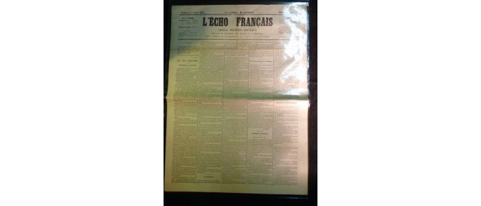 COLLECTIF : L'Echo français - journal politique quotidien. Deuxième année, vendredi 7 avril 1871.  - Edition Originale - Edition-Originale.com
