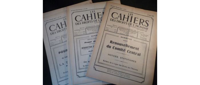 COLLECTIF : Les Cahiers des Droits de l'Homme. 39e année - n°9, 12, 13, 14 et 15 - Erste Ausgabe - Edition-Originale.com