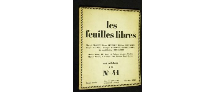 COLLECTIF : Les feuilles libres N°41 - Erste Ausgabe - Edition-Originale.com