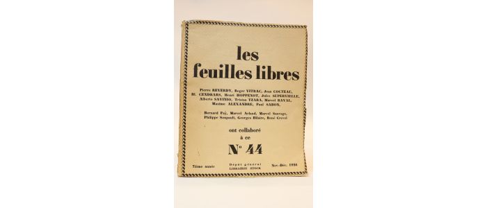 COLLECTIF : Les feuilles libres N°44 - Prima edizione - Edition-Originale.com