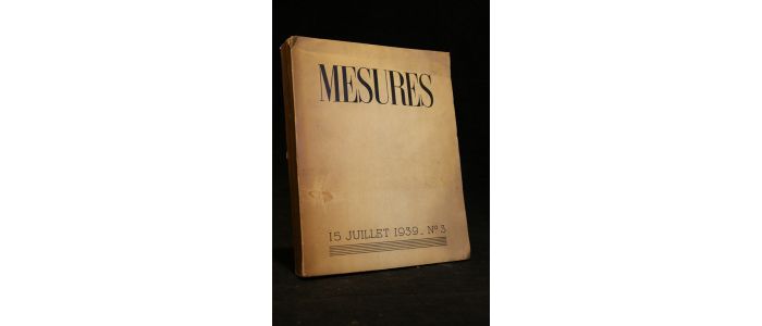 COLLECTIF : Mesures. N°3 de la cinquième année.  - Edition Originale - Edition-Originale.com