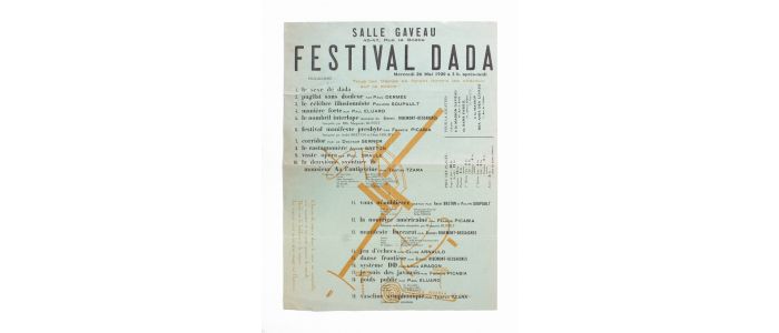 DADA : [Affiche Dada] Tract Dada - Festival Dada à la Salle Gaveau, mercredi 26 mai 1920 - Edition Originale - Edition-Originale.com