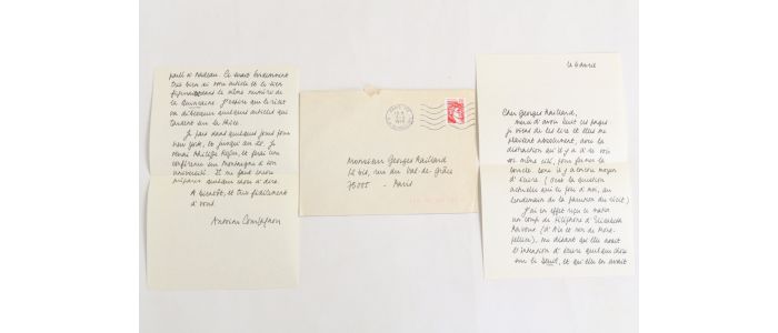 COMPAGNON : Lettre autographe signée adressée à Georges Raillard - Signiert, Erste Ausgabe - Edition-Originale.com