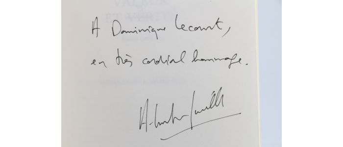 COMTE-SPONVILLE : Valeur et vérité - Etudes cyniques - Autographe, Edition Originale - Edition-Originale.com