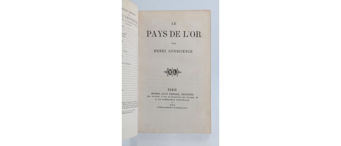 CONSCIENCE : Le pays de l'or - Edition-Originale.com