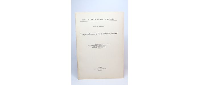 COPEAU : Le spectacle dans la vie morale des peuples - Prima edizione - Edition-Originale.com