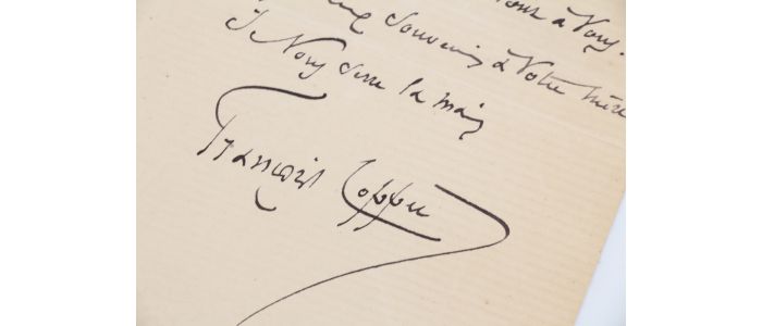 COPPEE : Lettre autographe signée au jeune Léon Daudet lui donnant rendez-vous - Signiert, Erste Ausgabe - Edition-Originale.com