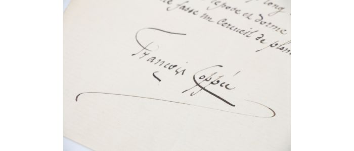 COPPEE : Poème quatrain autographe signé intitulé 