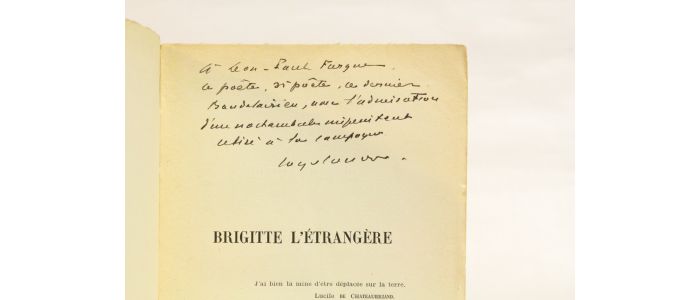COUDERC : Brigitte l'étrangère - Autographe, Edition Originale - Edition-Originale.com