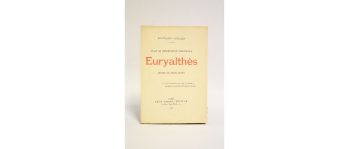 COULON : Euryalthès, essai de rénovation théatrale - First edition - Edition-Originale.com