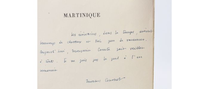 COURNOT : Martinique - Autographe, Edition Originale - Edition-Originale.com