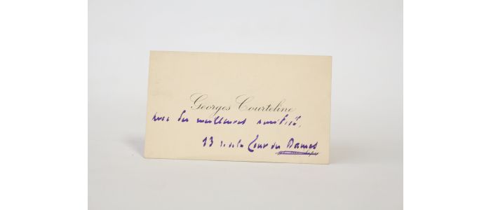 COURTELINE : Carte de visite autographe de Georges Courteline - Autographe, Edition Originale - Edition-Originale.com