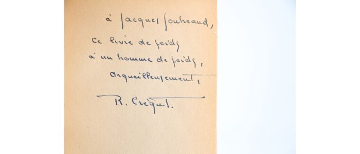 CREGUT : La Tête froide - Signed book, First edition - Edition-Originale.com