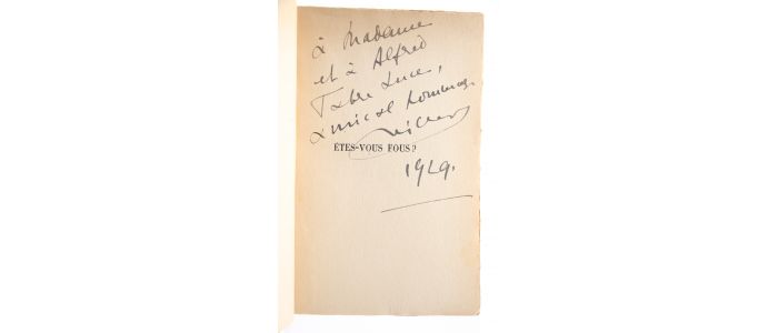 CREVEL : Etes-vous fous? - Signed book, First edition - Edition-Originale.com