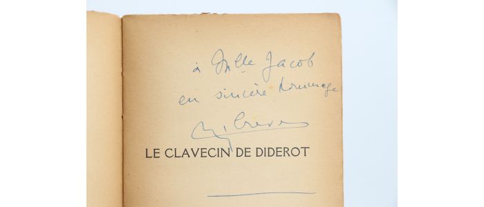 CREVEL : Le Clavecin de Diderot - Libro autografato, Prima edizione - Edition-Originale.com