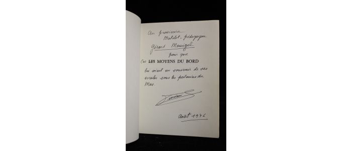 CRUCIANI : Les moyens du bord - Signed book, First edition - Edition-Originale.com