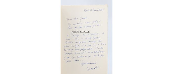 CURTIS : Cygne sauvage - Autographe, Edition Originale - Edition-Originale.com