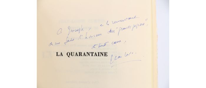 CURTIS : La quarantaine - Autographe, Edition Originale - Edition-Originale.com