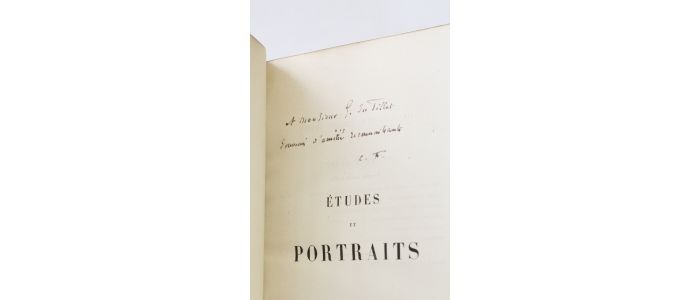 CUVILLIER-FLEURY : Etudes et portraits. Première série - Autographe, Edition Originale - Edition-Originale.com