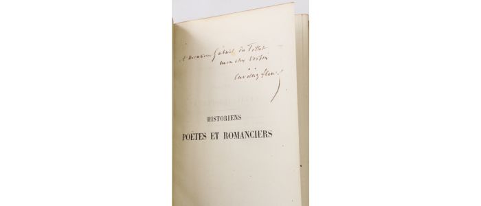 CUVILLIER-FLEURY : Historiens poëtes et romanciers - Signiert, Erste Ausgabe - Edition-Originale.com