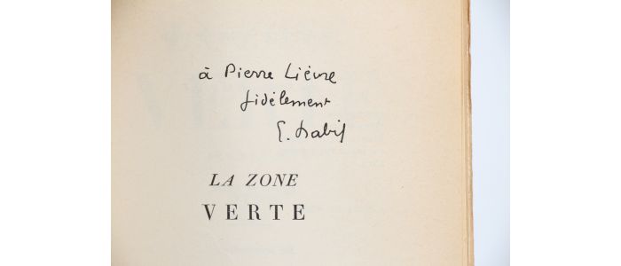 DABIT : La zone verte - Autographe, Edition Originale - Edition-Originale.com