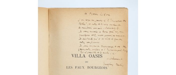 DABIT : Villa oasis ou les faux bourgeois - Signiert, Erste Ausgabe - Edition-Originale.com