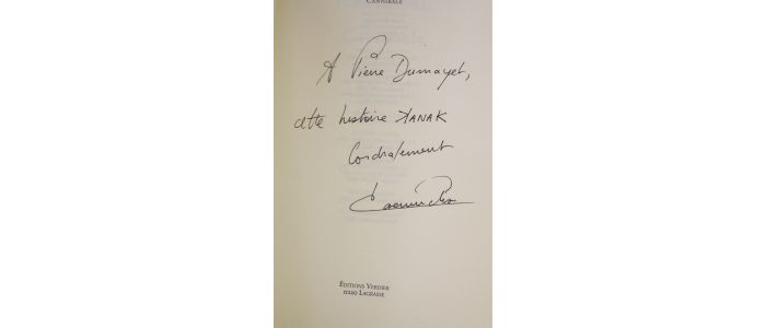 DAENINCKX : Cannibale - Autographe, Edition Originale - Edition-Originale.com
