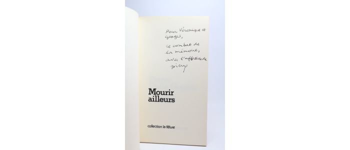 DALLE NOGARE : Mourir ailleurs - Signiert, Erste Ausgabe - Edition-Originale.com