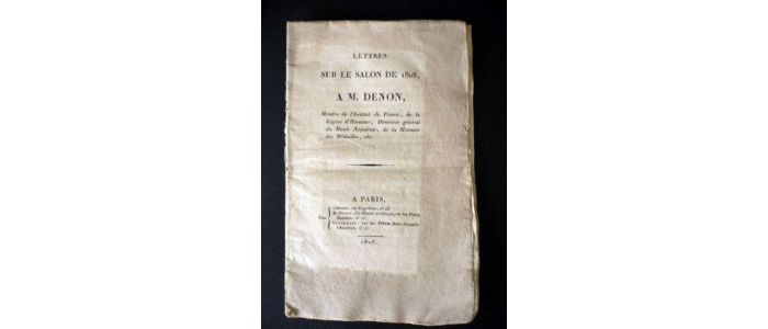 DANDREE : Lettres sur le salon de 1808 a M. Denon - Edition Originale - Edition-Originale.com