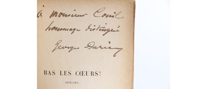 DARIEN : Bas les coeurs! 1870-1871 - Autographe, Edition Originale - Edition-Originale.com