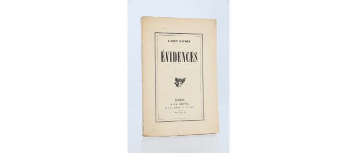 DAUDET : Evidences - First edition - Edition-Originale.com