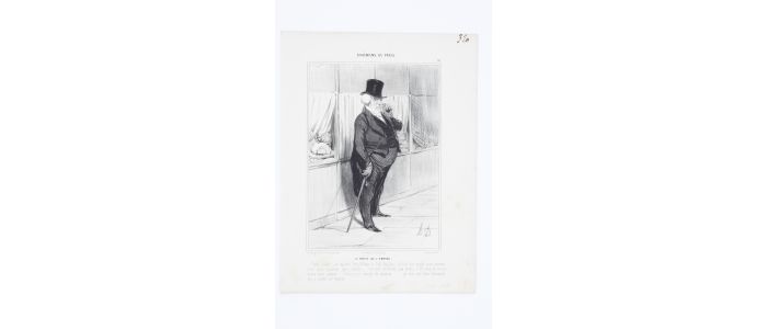 DAUMIER : Lithographie originale en noir et blanc - Bohémiens de Paris - 