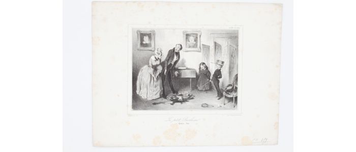DAUMIER : Lithographie originale en noir et blanc - Les petits Barbazans - Par Guérin-Léon - Prima edizione - Edition-Originale.com