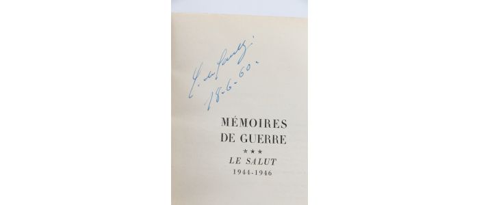 De Gaulle Mémoires De Guerre Signed Book First Edition Edition 7752