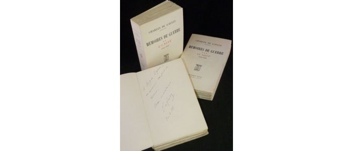 DE GAULLE : Mémoires de guerre - Autographe, Edition Originale - Edition-Originale.com