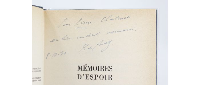 DE GAULLE : Mémoires d'espoir - Libro autografato, Prima edizione - Edition-Originale.com