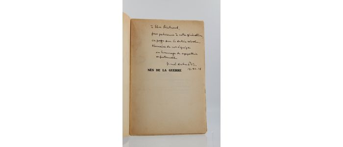 DE LA PORTE : Nés de la guerre - Autographe, Edition Originale - Edition-Originale.com