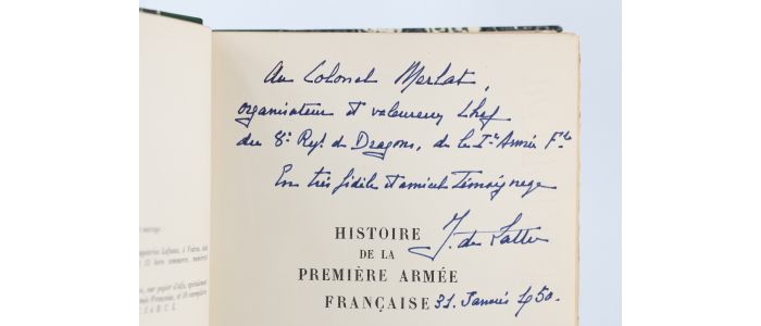 DE LATTRE DE TASSIGNY : Histoire de la Première armée française - Rhin et Danube - Signiert, Erste Ausgabe - Edition-Originale.com