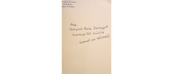 DE WISMES : Jean Bart et la guerre de course - Autographe, Edition Originale - Edition-Originale.com