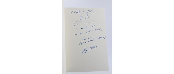 DEBRAY  : Le plan vermeil. Modeste proposition - Autographe, Edition Originale - Edition-Originale.com