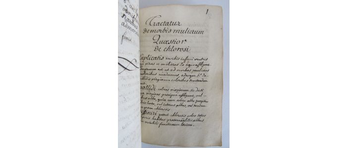 DEIDIER : Quaestiones medicae eaque therapeuticae de morbis internis ventris, capitis, pectoris, de morbis mulierum - Autographe - Edition-Originale.com