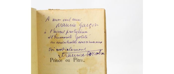 DEKOBRA : Prince ou pitre... - Libro autografato, Prima edizione - Edition-Originale.com