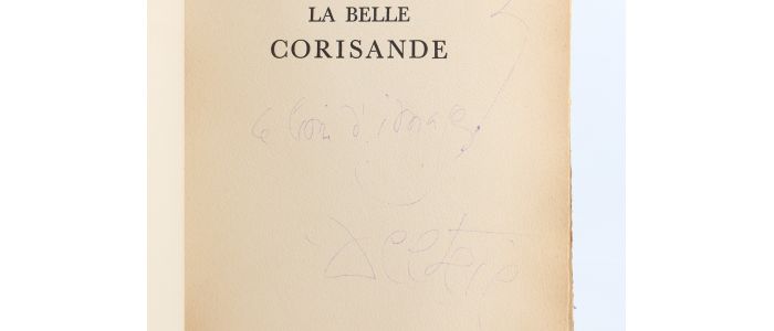 DELTEIL : La belle Corisande - Autographe, Edition Originale - Edition-Originale.com