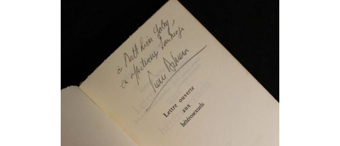 DEMERON : Lettre ouverte aux hétérosexuels - Autographe, Edition Originale - Edition-Originale.com