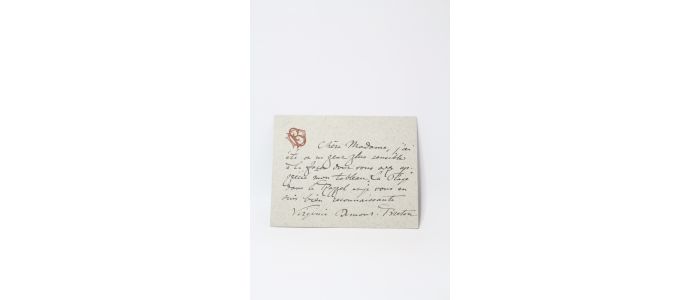 DEMONT-BRETON : Carte lettre autographe signée à propos de son tableau La Plage - Signed book, First edition - Edition-Originale.com