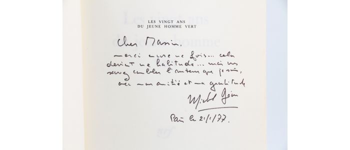 DEON : Les vingt ans d'un jeune homme vert - Libro autografato, Prima edizione - Edition-Originale.com