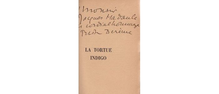 DEREME : La tortue indigo - Signiert, Erste Ausgabe - Edition-Originale.com