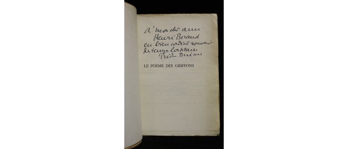 DEREME : Le poème des griffons - Signed book, First edition - Edition-Originale.com